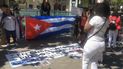 Captura de pantalla de transmisión en redes sociales de manifestación de cubanos en Barcelona.