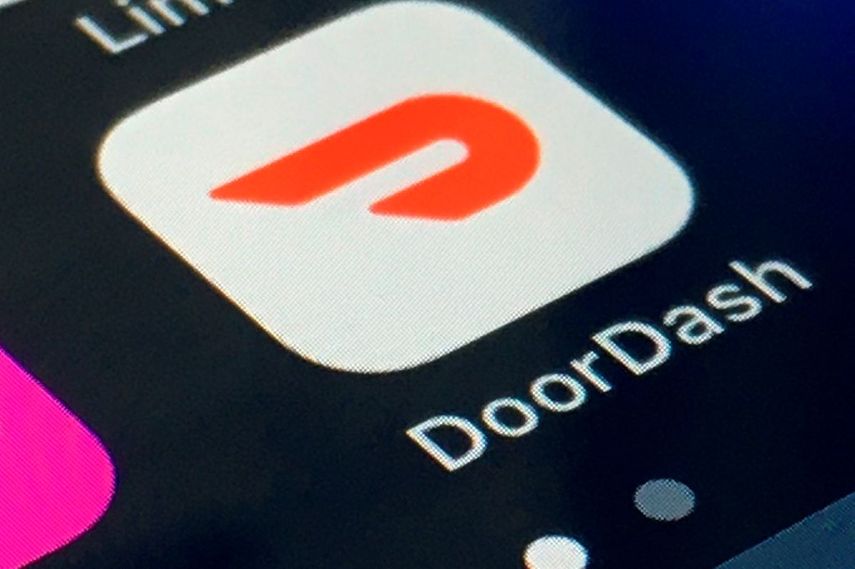 La aplicación de DoorDash en un teléfono celular.&nbsp;