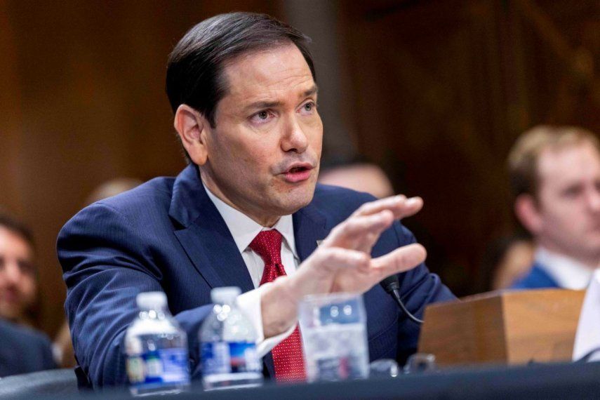 El secretario de Estado, Marco Rubio, durante una audiencia en el Senado de Estados Unidos, 2 de junio de 2026.