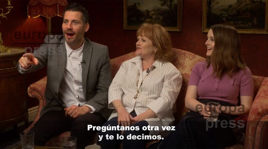 El elenco de Downton Abbey durante una entrevista concedida a CulturaOcio.com.&nbsp;