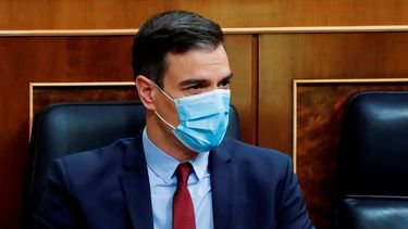 El presidente de gobierno espa&ntilde;ol Pedro S&aacute;nchez en el Congreso, en Madrid, el 20 de mayo del 2020.