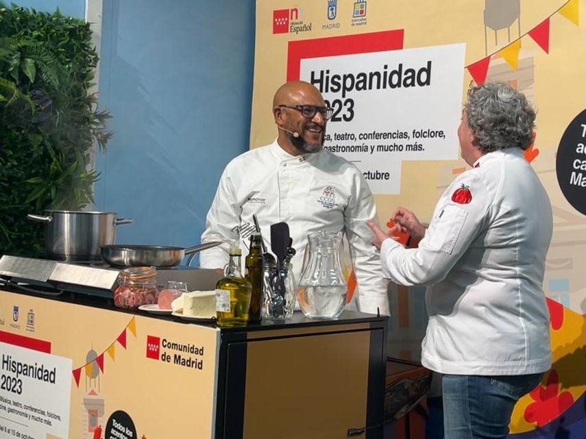 Los chefs Omar Martín y Pepa Muñoz inauguran el homenaje a la gastronomía iberoamericana en el programa Hispanidad 2023 en Madrid el 7 de octubre.