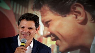 Fernando Haddad durante un acto político.