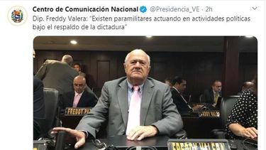 Diputado denuncia paramilitarismo del régimen de Maduro