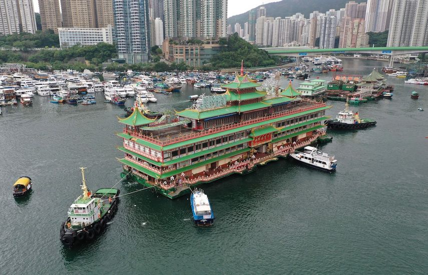 El restaurante flotante Jumbo fue un símbolo de Hong Kong durante muchos años.&nbsp;