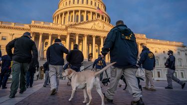 Las medidas de seguridad en el Capitolio en Washington preparándose para la toma de posesión de Joe Biden. Foto tomada el 19 de enero del 2021.