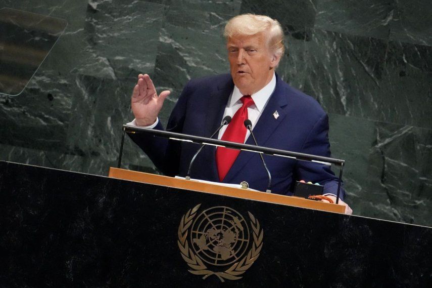 El presidente Donald Trump ante las Naciones Unidas.&nbsp;