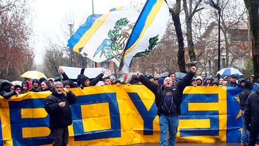 ficionados del Parma han protestado en la ciudad por los problemas que vive el club (EFE)