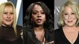 En esta combinación de fotos, de izquierda a derecha, la actriz Patricia Arquette en la fiesta del Oscar de Vanity Fair en Beverly Hills, California, el 27 de marzo de 2022; la actriz Viola Davis promueve su libro Finding Me en Nueva York el 27 de abril de 2022; y la actriz y cantante Bette Midler asiste a la entrega de los WSJ.&nbsp;