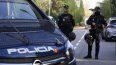 Policías españoles cerca de la embajada ucraniana en Madrid, el 30 de noviembre de 2022.&nbsp;