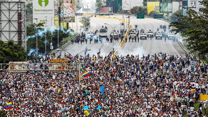 Protesta por crisis en Venezuela