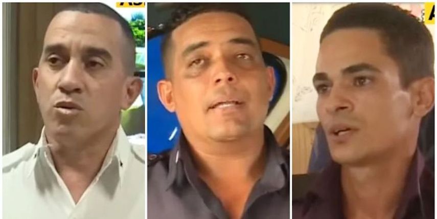 Tres de los militares cubanos incluidos en la lista de represores violentos de la FHRC por el asesinato de migrantes cubanos en Bahía Honda.
