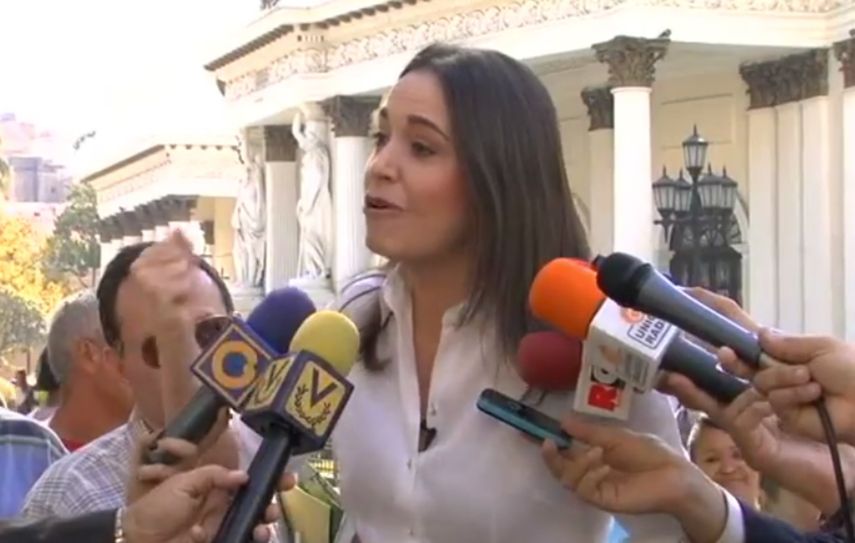 María Corina Machado en 2010 como diputada electa.