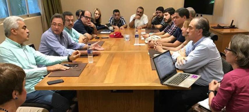 La delegación de la Mesa de la Unidad Democrática en República Dominicana.&nbsp;