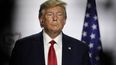 El presidente estadounidense Donald Trump participa en una conferencia de prensa durante el tercer y último día de la cumbre G7 en Biarritz, Francia, el lunes 26 de agosto en 2019.&nbsp; 