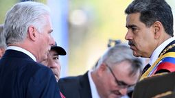 Miguel Díaz-Canel, dictador de Cuba; Daniel Ortega, dictador de Nicaragua y Nicolás Maduro, dictador de Venezuela.&nbsp;