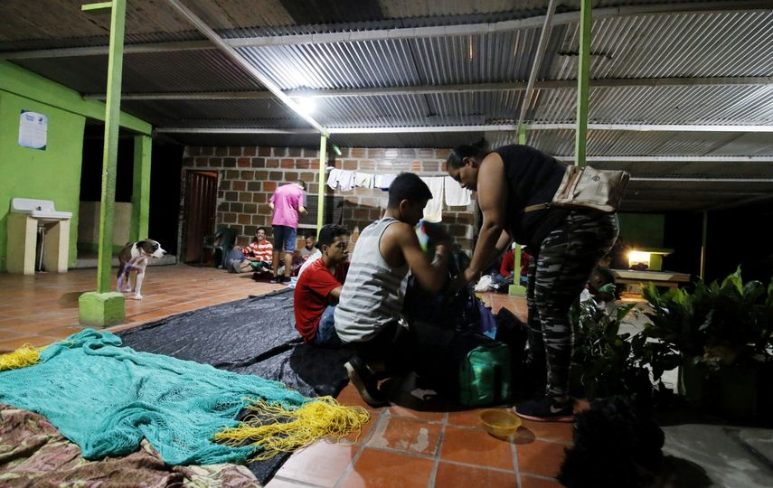 Refugio temporal habilitado para recibir a venezolanos.&nbsp;