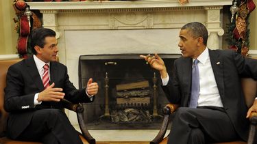 Barack Obama y el presidente mexicano Enrique Peña Nieto durante un encuentro en 2014.