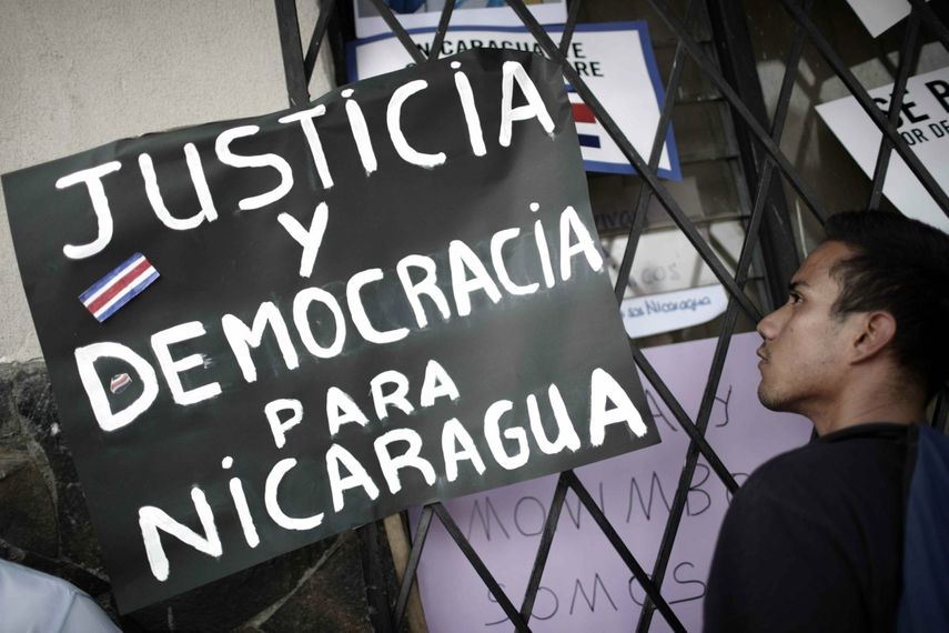 Cartel en protesta de Nicaragua.&nbsp;