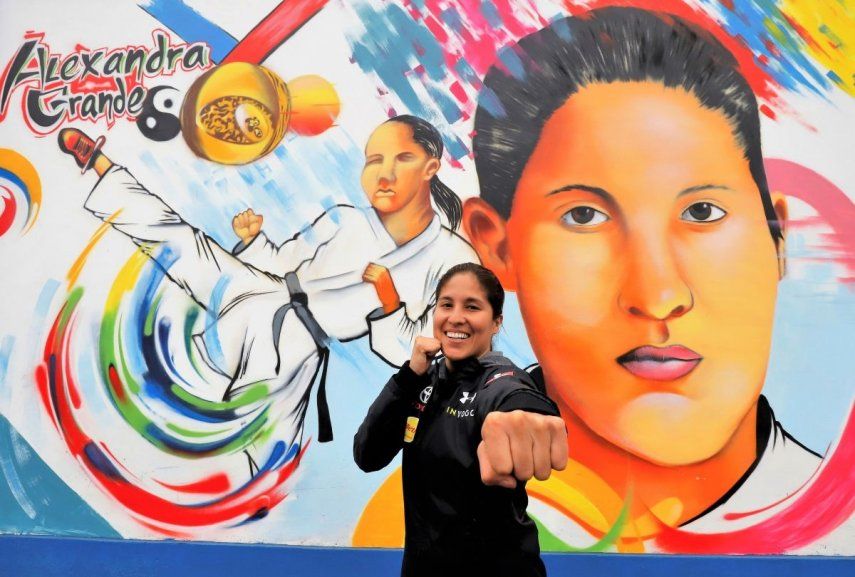 El fervor popular por los Juegos Panamericanos se expresa en las calles con esta pintura de la campeona Alexandra Grande.