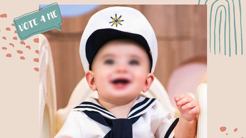 Un participante del concurso Baby of the Year 2025.