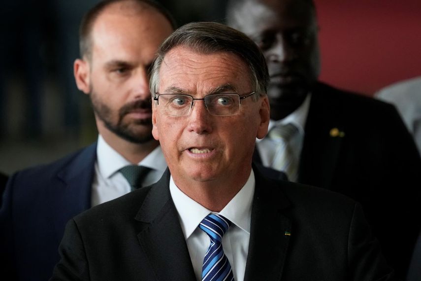 El expresidente de Brasil Jair Bolsonaro pronunció un discurso desde la residencia oficial del Palacio Alvorada, el martes 1 de noviembre de 2022, en Brasilia.