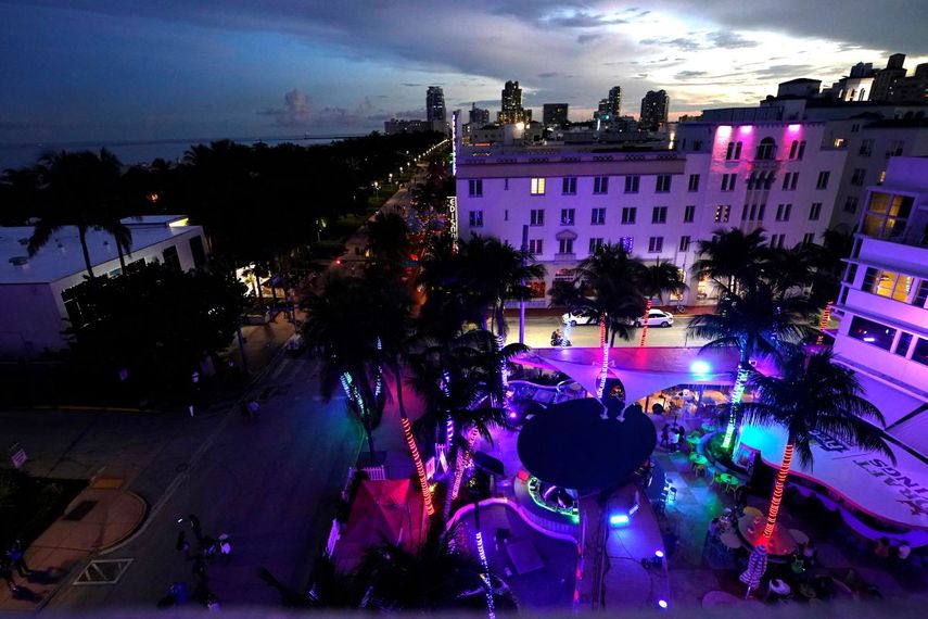 Un área de Miami Beach, Florida.