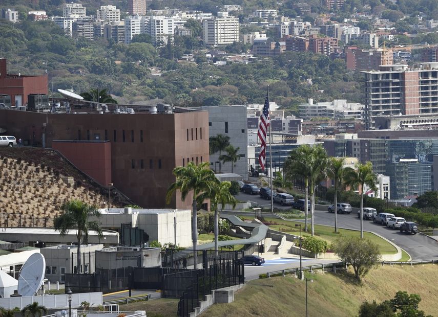 Vista de la embajada de Estados Unidos en Caracas, Venezuela, el 12 de marzo de 2019.