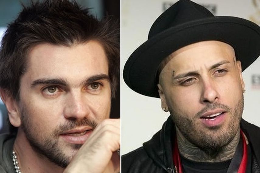 Los cantantes Juanes y Nicky Jam. (CORTESÍA)