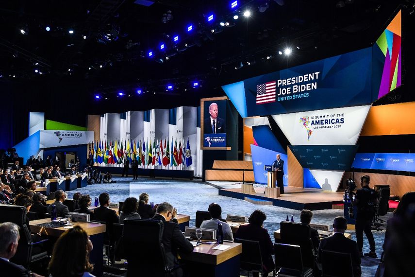 Presidente Joe Biden durante lan novena Cumbre de las Américas