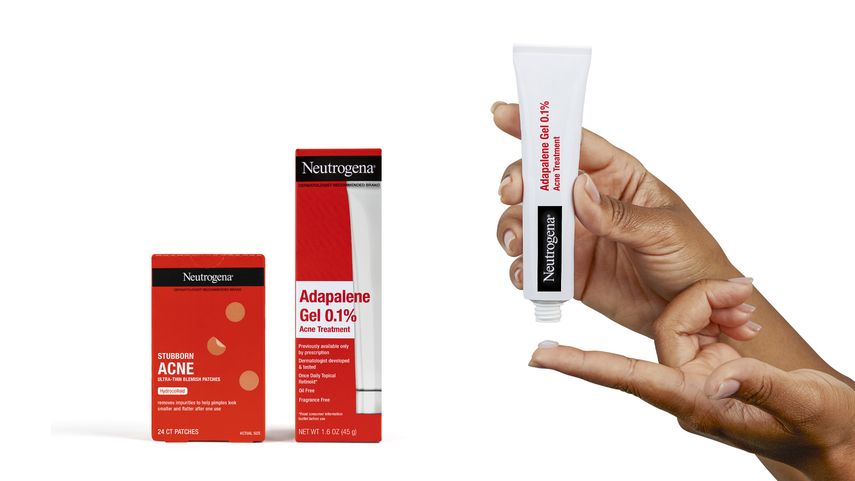 Productos dermatológicos para tratar el acné.