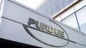 El logo de Purdue Pharma en el edificio de la compañía en Stamford, Connecticut. El logo de Purdue Pharma en el edificio de la compañía en Stamford, Connecticut.