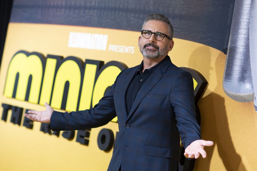 En esta foto de archivo tomada el 25 de junio de 2022, el actor estadounidense Steve Carell asiste al estreno para fanáticos de Illumination y Minions: The Rise of Gru de Universal Pictures en Hollywood, California.&nbsp; &nbsp;