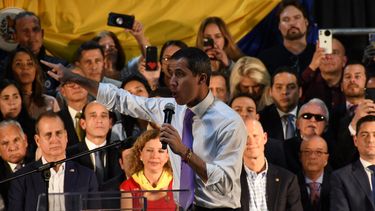 Juan Guaid&oacute;, presidente interino de Venezuela le habl&oacute; a la di&aacute;spora del sur de la Florida.&nbsp;