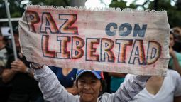 Decenas de personas luchan por la libertad en Venezuela.&nbsp;