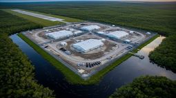 Vista aérea del centro de detención Alligator Alcatraz