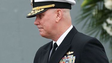 El almirante de la Marina de Estados Unidos Christopher Grady durante una ceremonia en Norfolk, Virginia, el 12 de octubre de 2020.