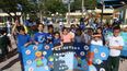 Niños y niñas de diversas escuelas públicas del condado de Miami-Dade participaron activamente, confeccionando pancartas sobre la prevención del abuso infantil.&nbsp;