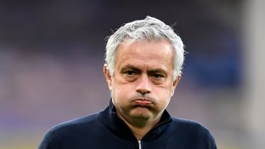 En esta foto del viernes 16 de abril de 2021, el técnico de Tottenham José Mourinho previo al partido contra Everton por la Liga Premier inglesa.&nbsp;