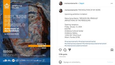 Reflejos del péndulo de la artista cubanoamericana María Sonia Martín.