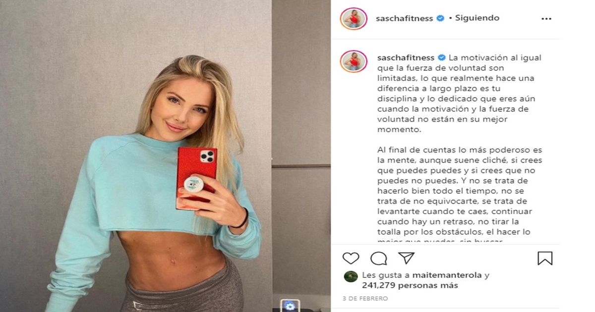 Viral!  El mensaje de Sascha Fitness a su esposo por su aniversario -  800Noticias