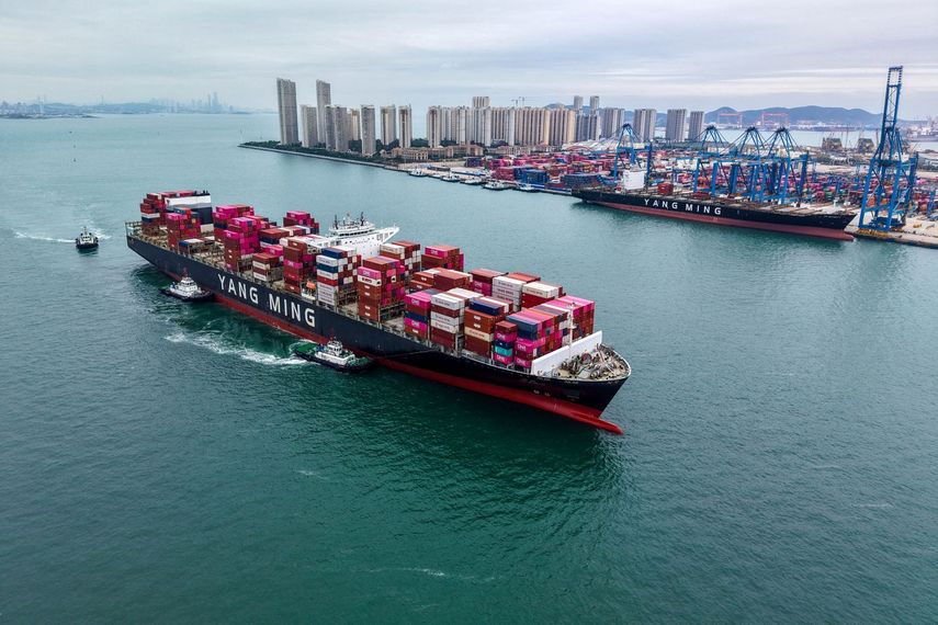 Imagen del Puerto en Qingdao, China.