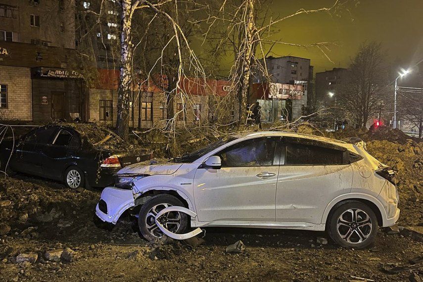 La escena después del estallido en Belgorod, Rusia, el 21 de abril de 2023.
