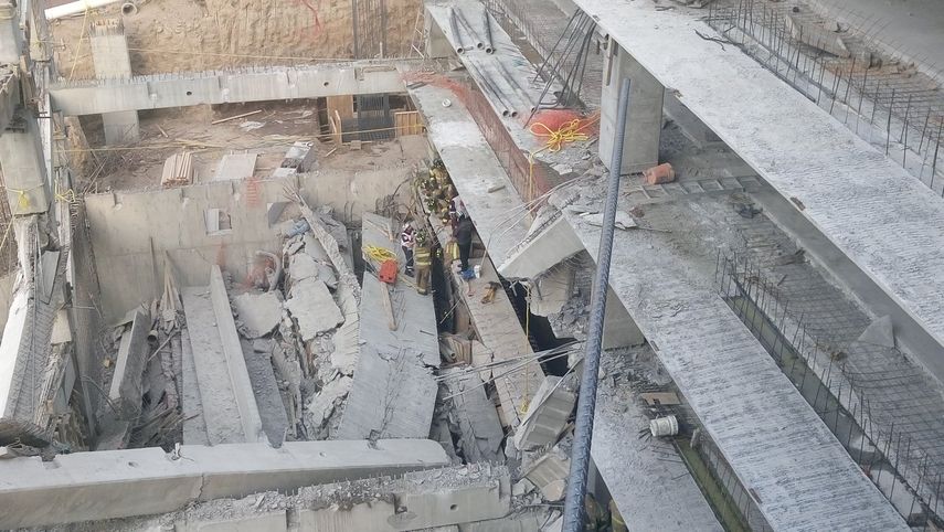 Derrumbe que dejó sin vida a siete trabajadores.&nbsp;