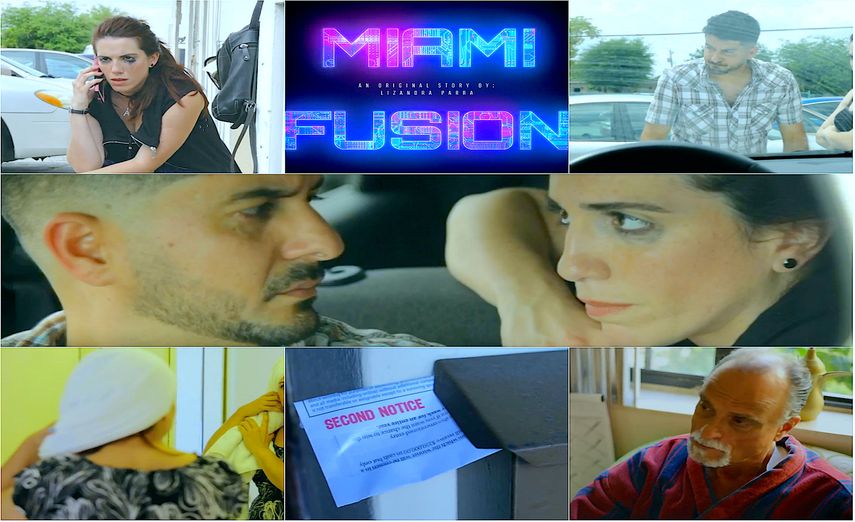 Collage con fotogramas de un episodio de la serie Miami Fusion. 