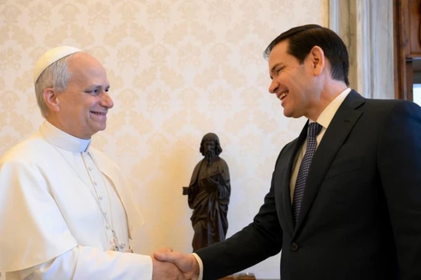 Este jueves será el nuevo encuentro entre el Papa y Marco RUbio, (Vatican Media)