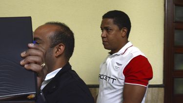 El expitcher de Grandes Ligas Octavio Dotel tras ser detenido por presuntos vínculos con una red de narcotráfico y lavado de dinero en Santo Domingo, República Dominicana.&nbsp;