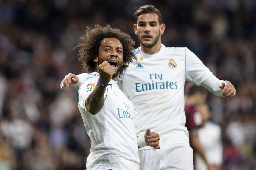 El lateral brasileño, Marcelo, vino del banco de suplentes para ponerle cifras definitivas a la victoria blanca.