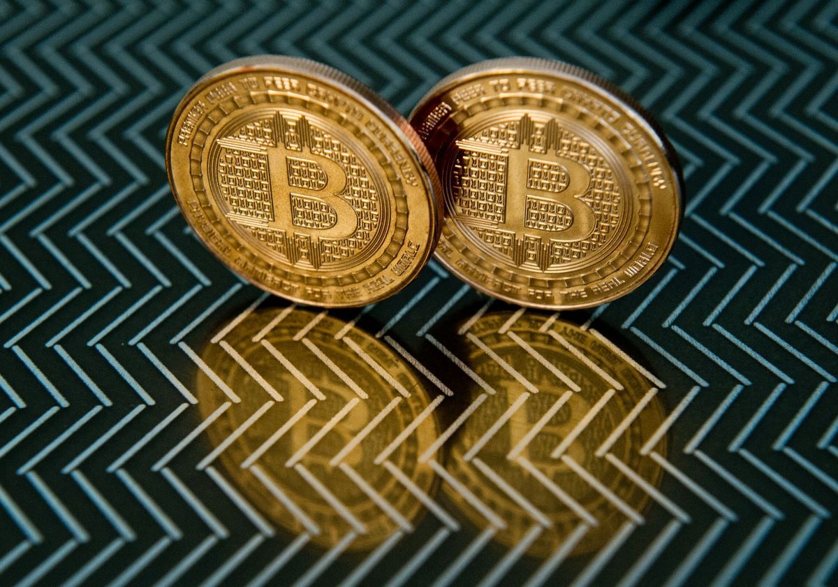 Monedas de bitcoin. Monedas de bitcoin.