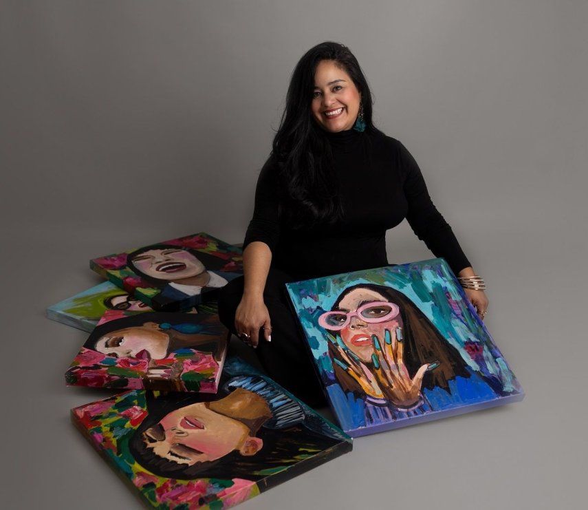 La artista venezolana Winibey López.&nbsp;